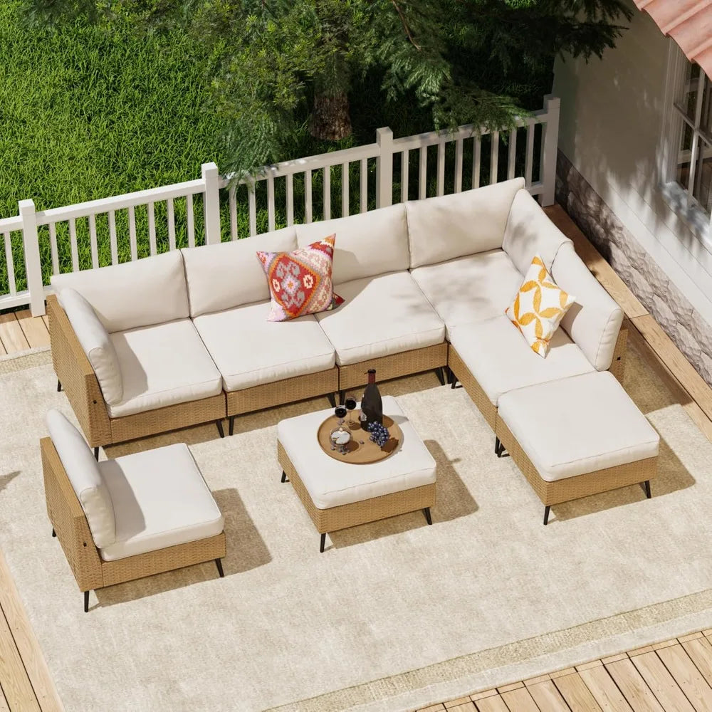8 Pieces Outdoor Patio Furniture Sets